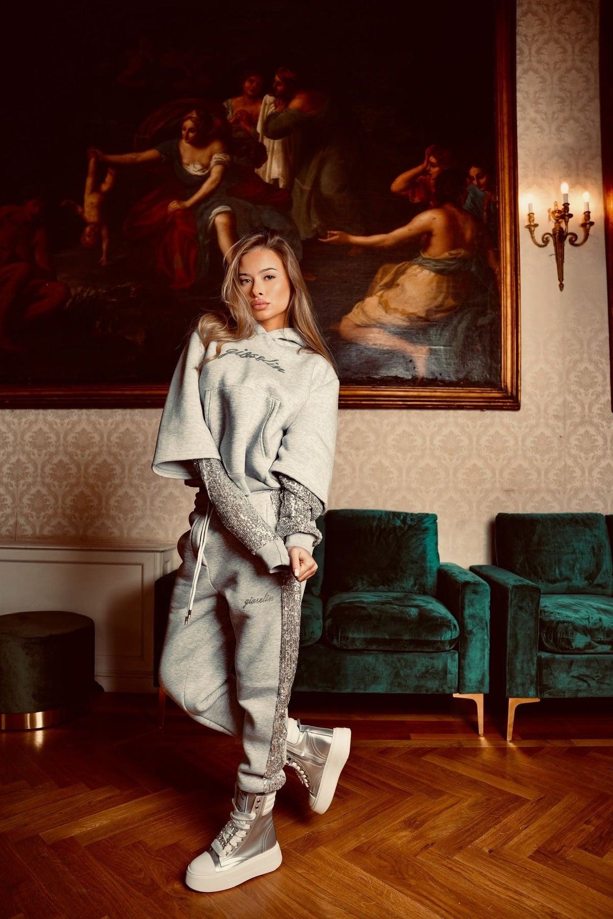 Tuta Gioselin Donna Grigio Paiette