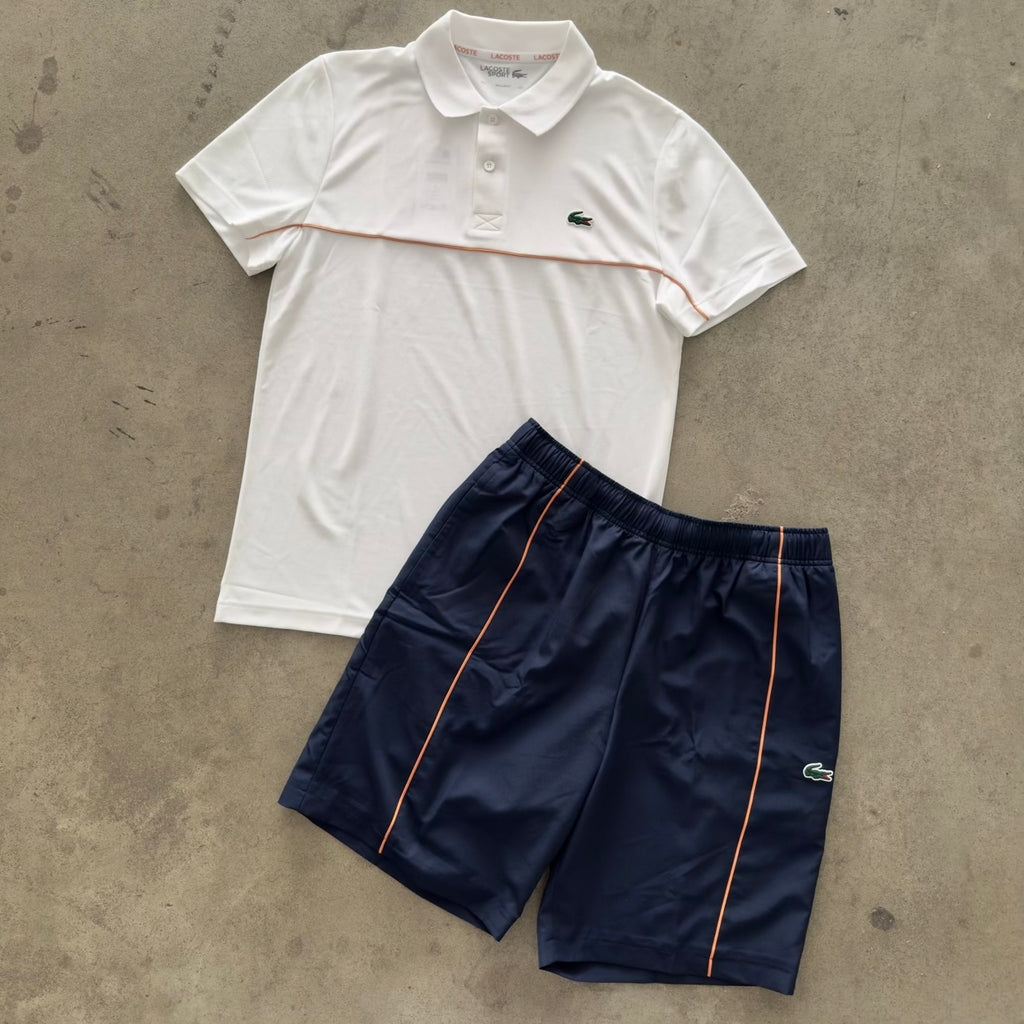 Outfit Lacoste Polo Bianco/Blu