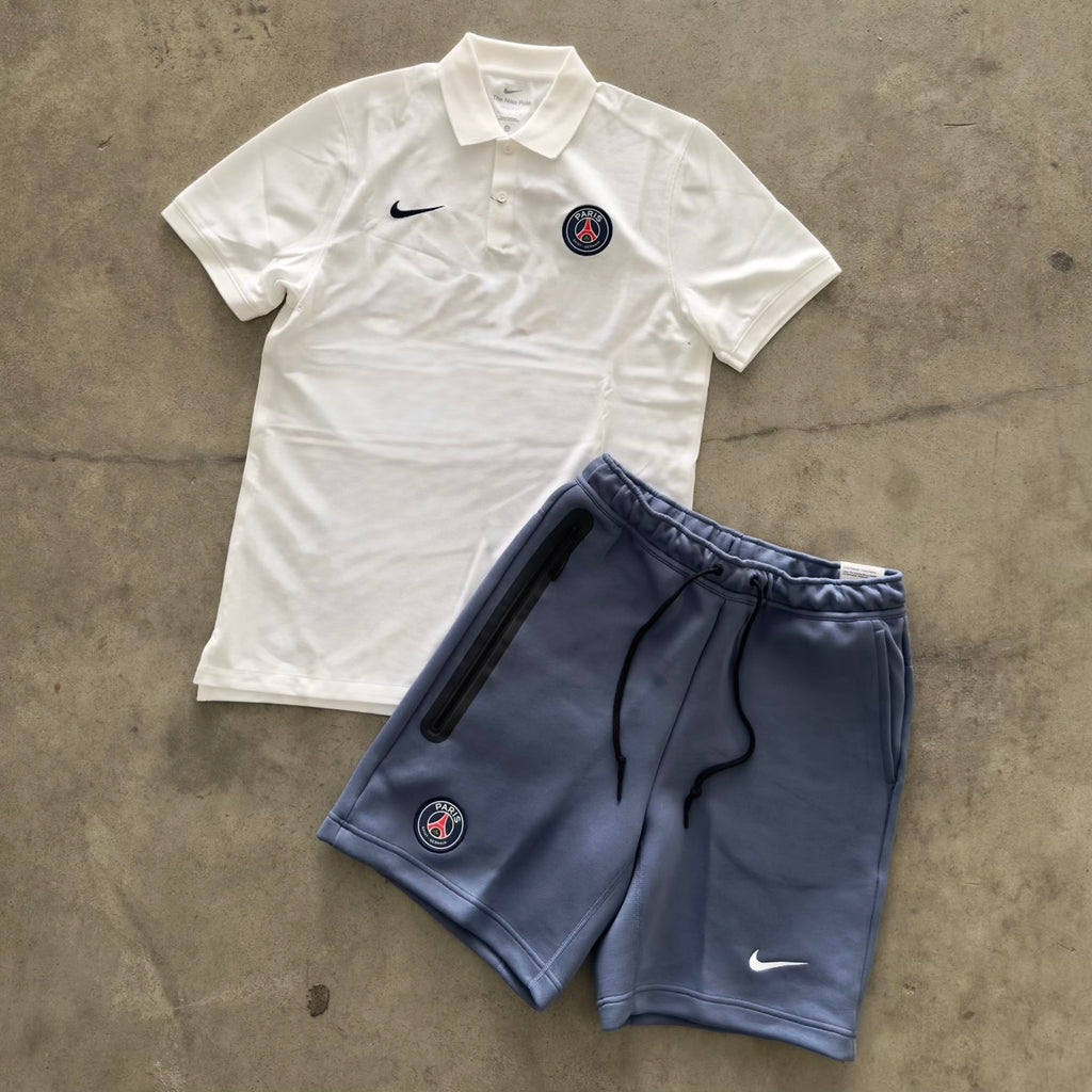 Outfit Nike PSG Polo Bianco/Blu