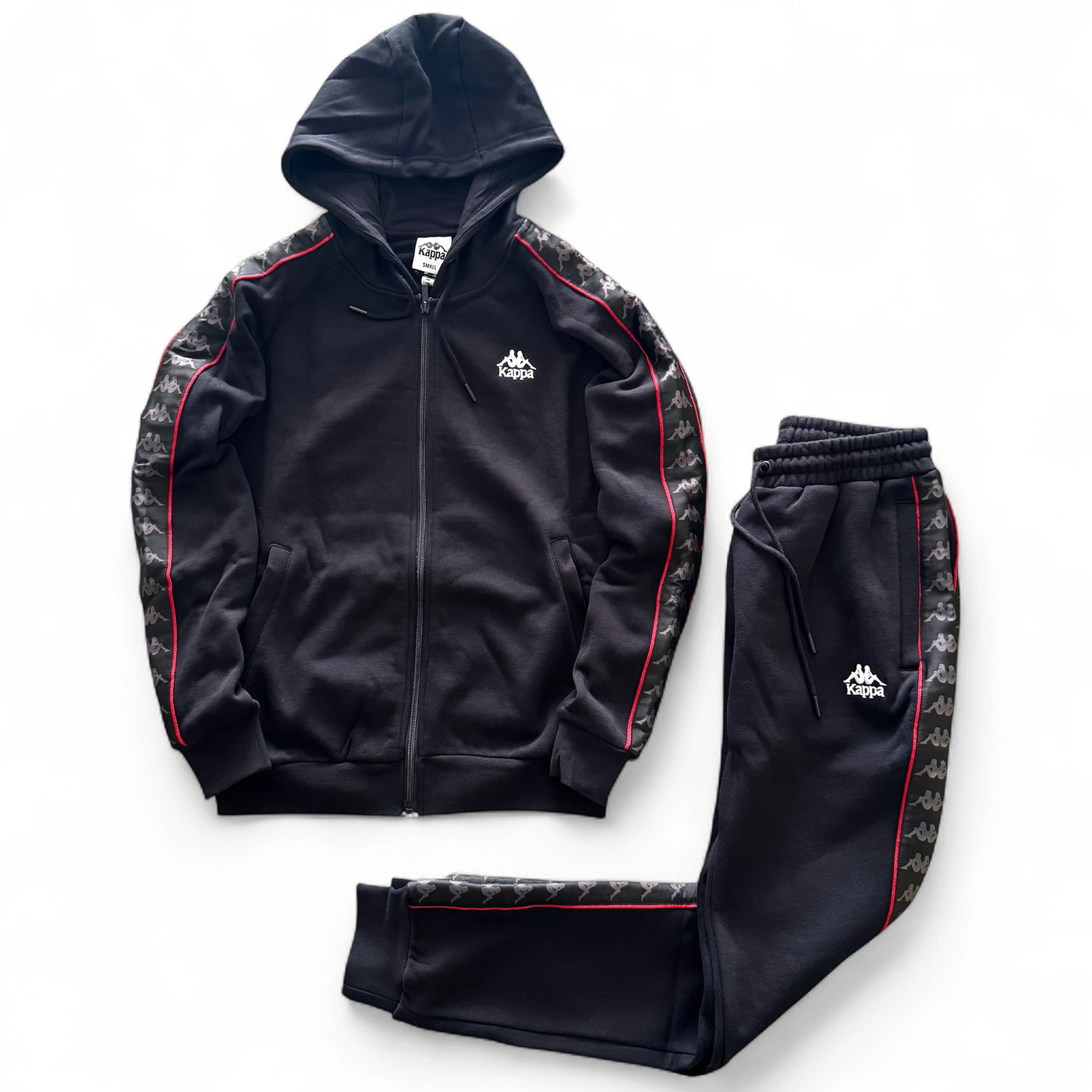 Tuta Kappa Zamin Cotone Nero/Rosso