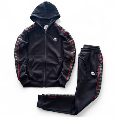 Tuta Kappa Zamin Cotone Nero/Rosso