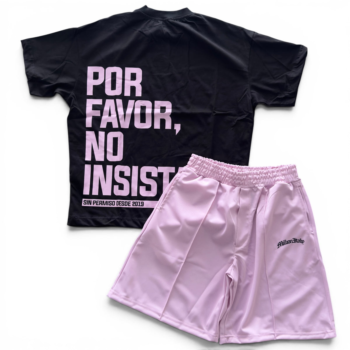 Outfit Million No Insistas Nero/Rosa