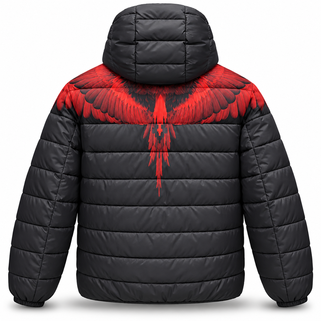 Bomber Marcelo Burlon Nero/Rosso 009