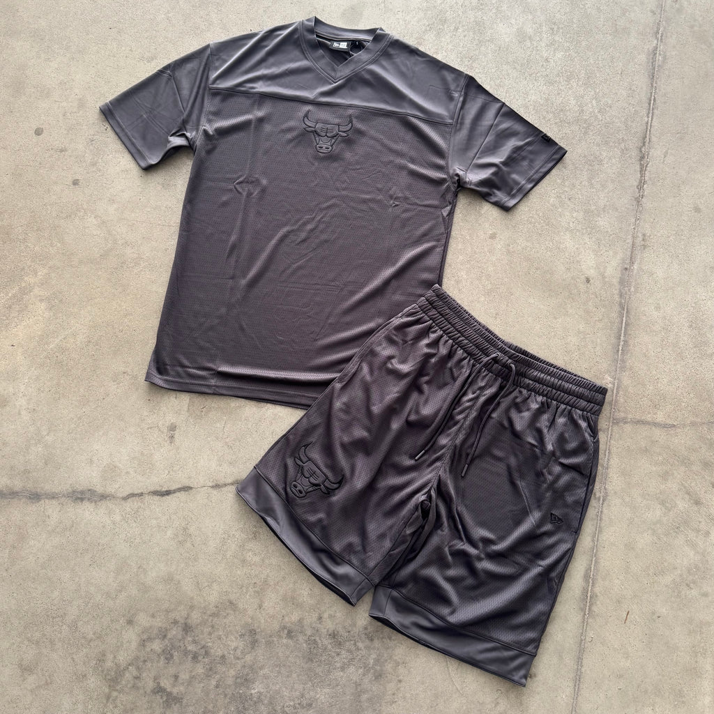 Outfit New Era Chicago Bulls a Costine Grigio