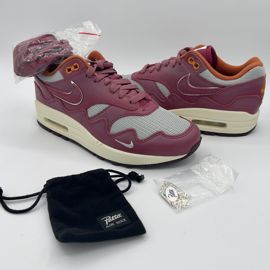 Air Max 1 Patta Waves Rush Maroon