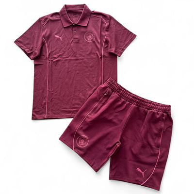 Outfit Puma Manchester City Bordó con Polo