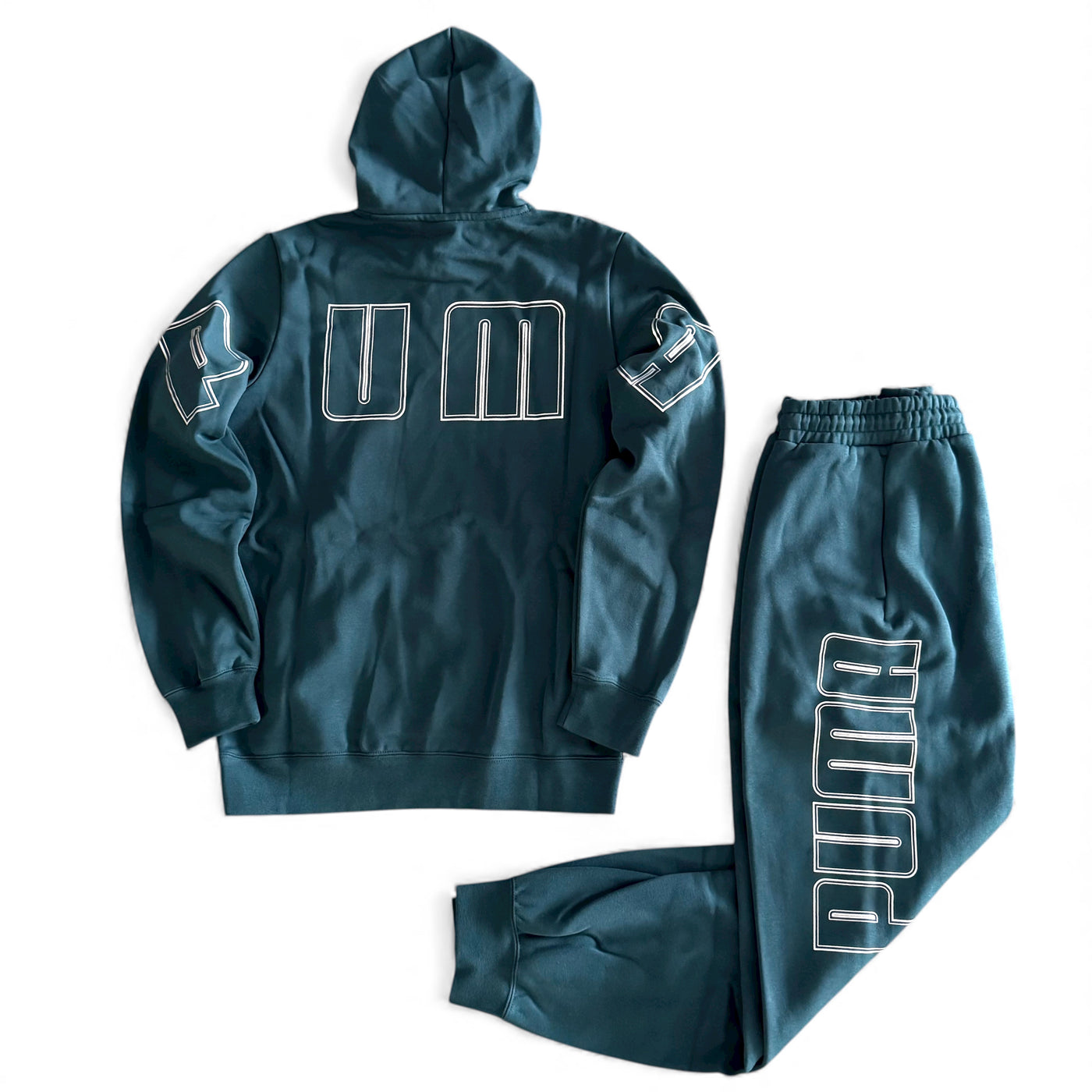 Tuta Puma Felpata Verde/Metallic