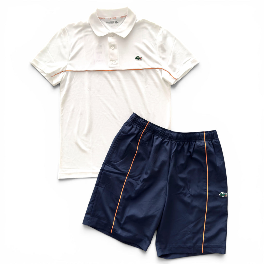 Outfit Lacoste Polo Bianco/Blu