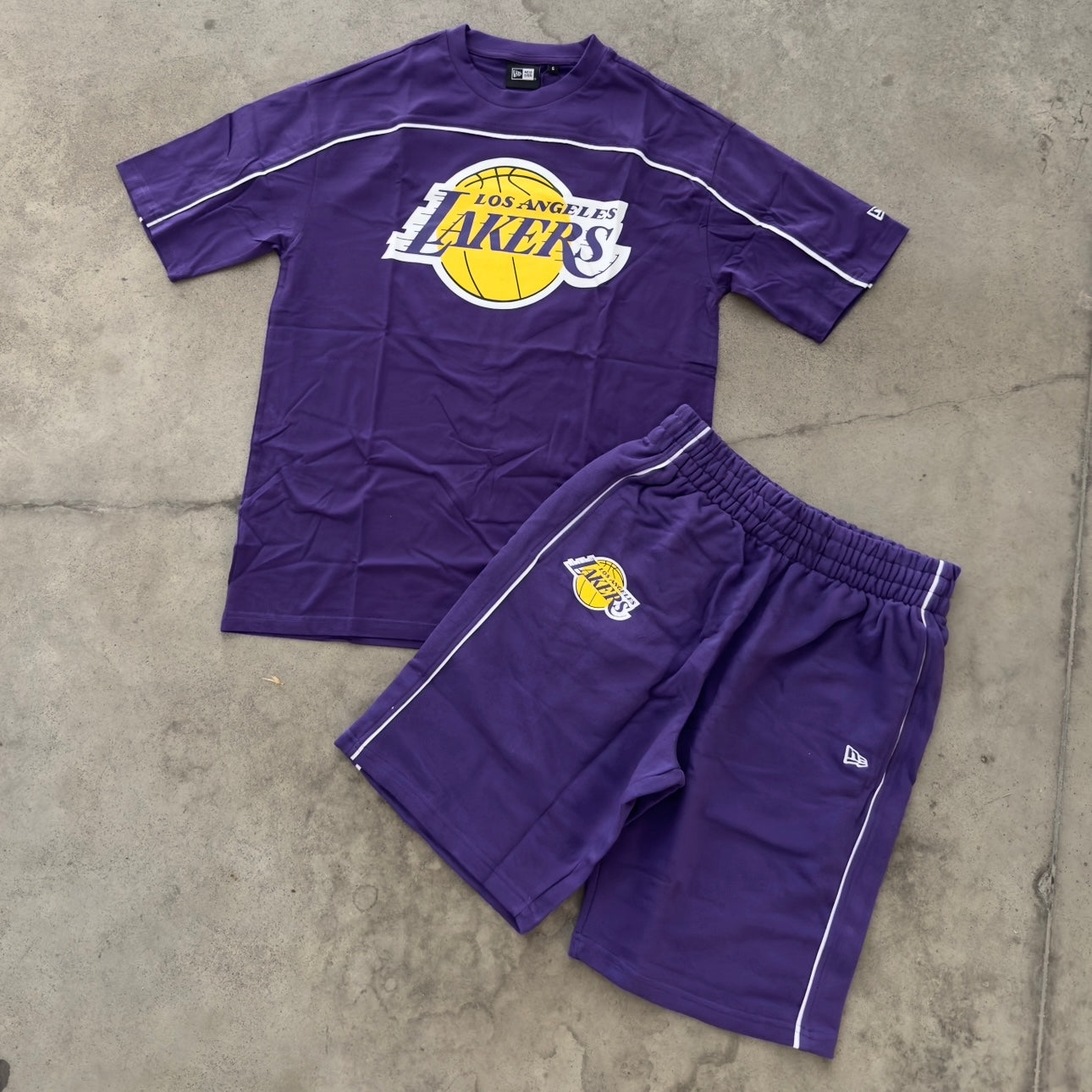 Outfit New Era Lakers Piping