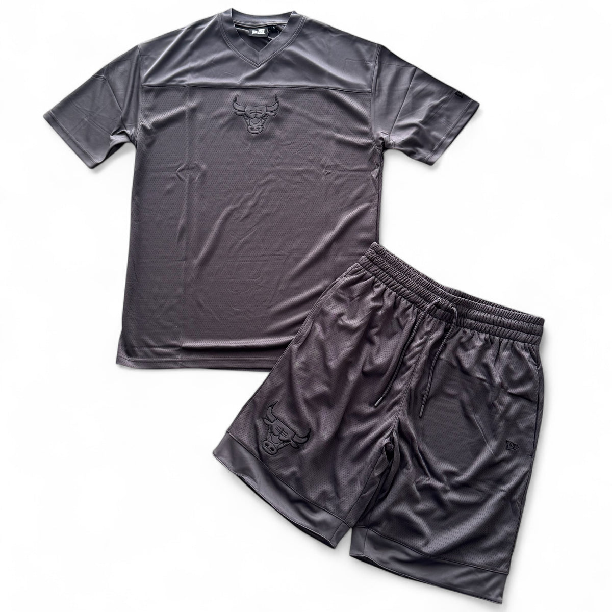 Outfit New Era Chicago Bulls a Costine Grigio