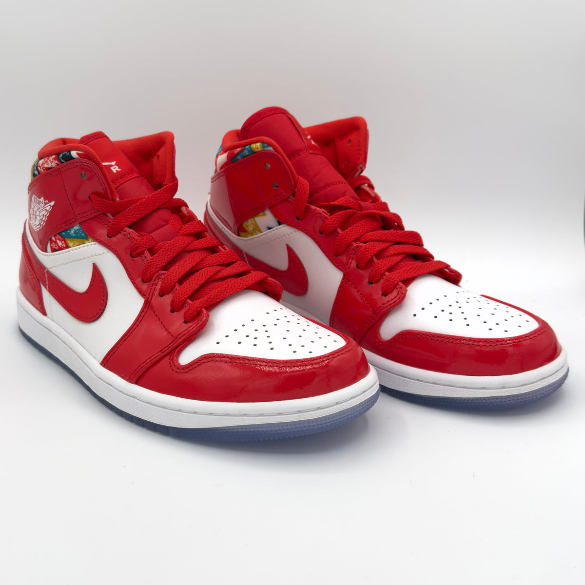 Air Jordan 1 Mid Barcelona Sweater Red Patent