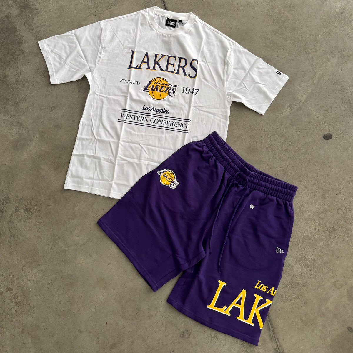 Outfit New Era Lakers Bianco/Viola