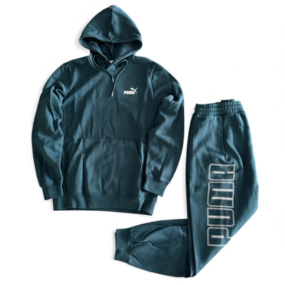 Tuta Puma Felpata Verde/Metallic