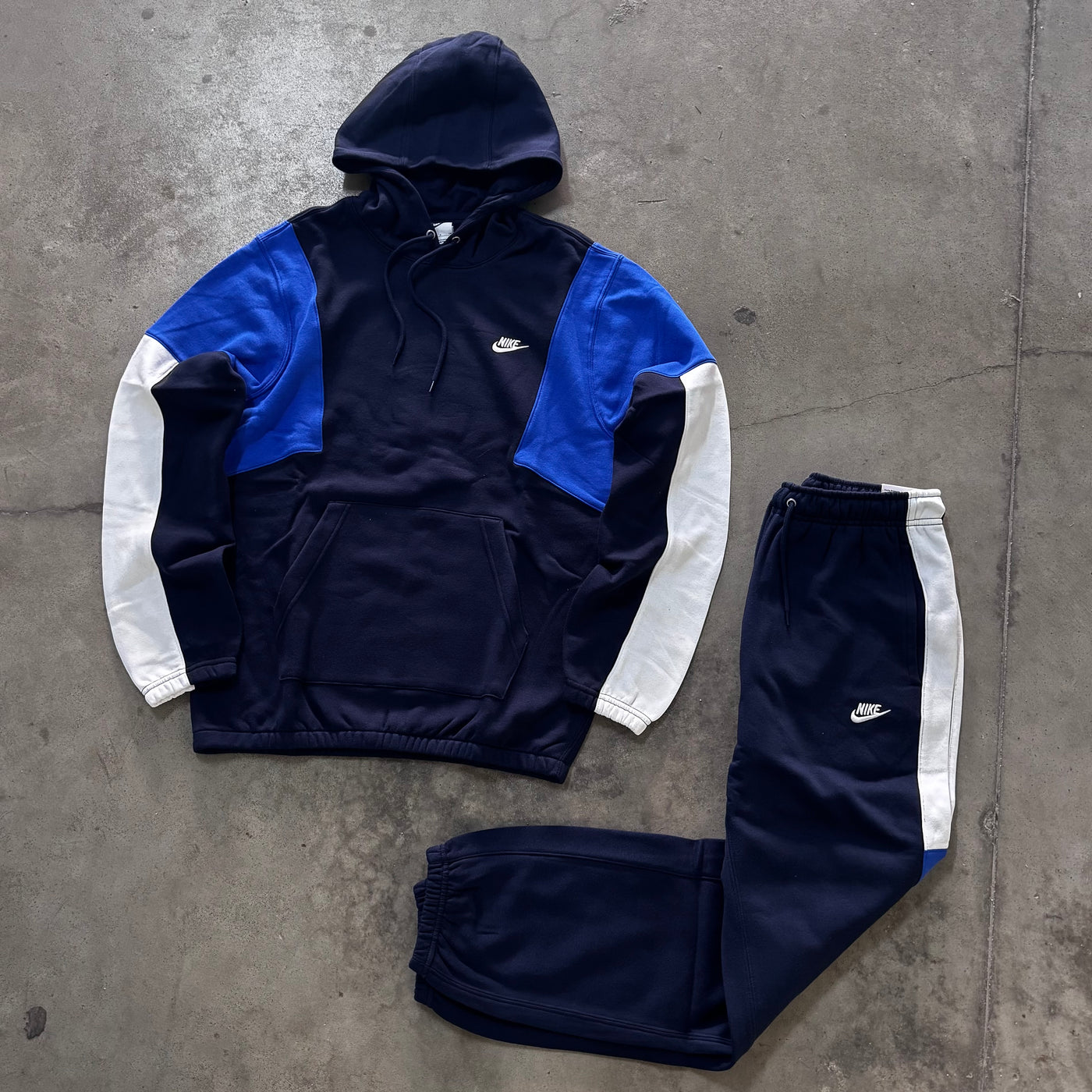 Tuta Nike Cotone Felpato Blu