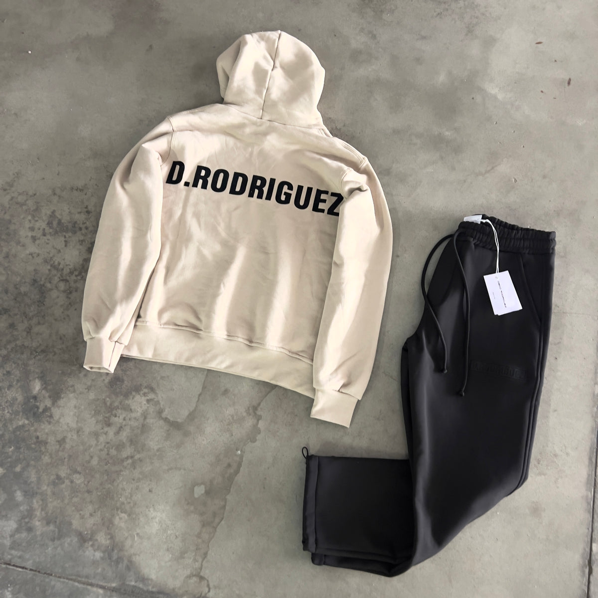 Tuta Diego Rodriguez Felpata Beige/Nero