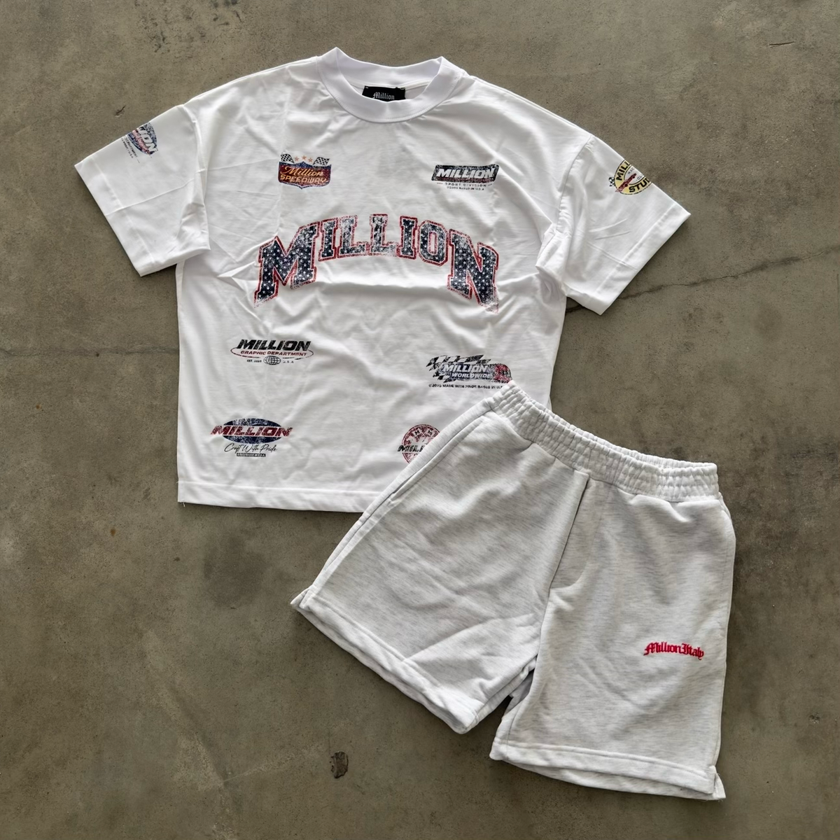 Outfit Million Racing Bianco/Grigio
