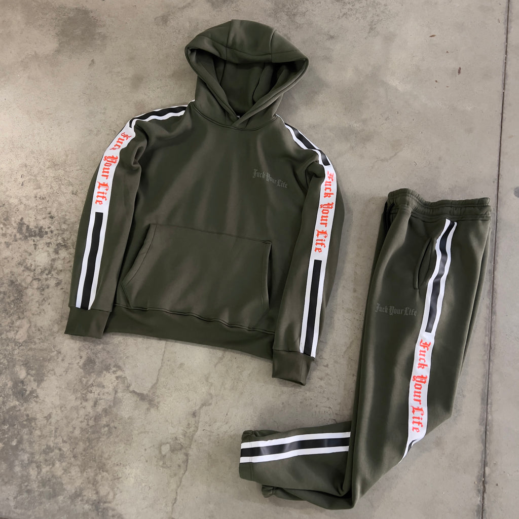 Tuta FuckYourLife Bande Verde Militare