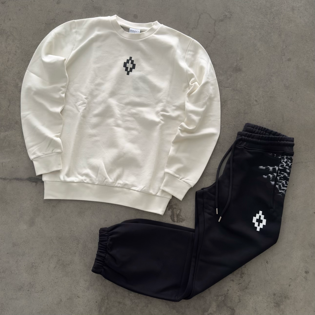 Tuta Marcelo Burlon 2027 Bianco/Nero 010