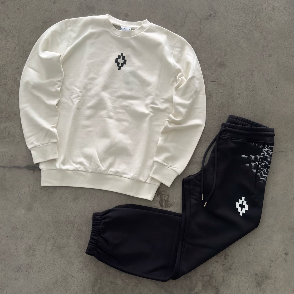 Tuta Marcelo Burlon 2027 Bianco/Nero 010
