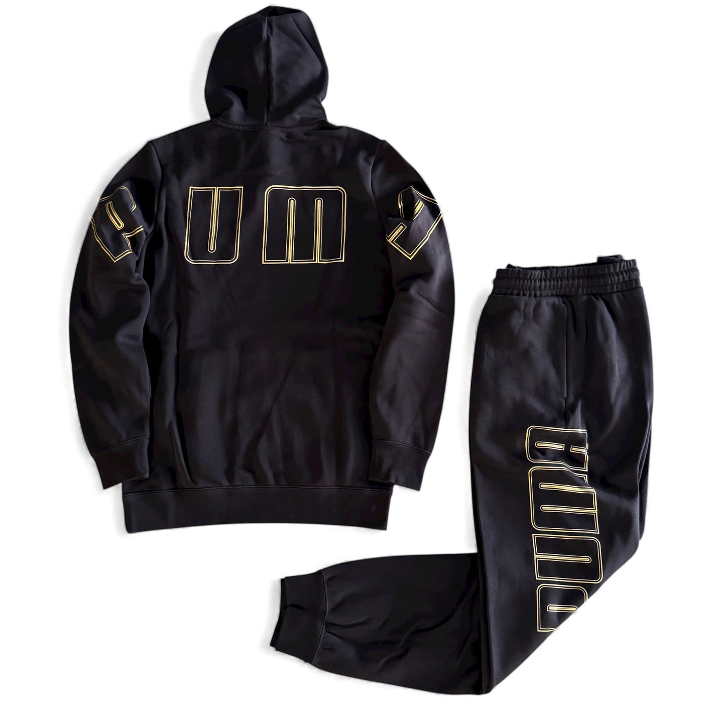 Tuta Puma Felpata Nero/Oro