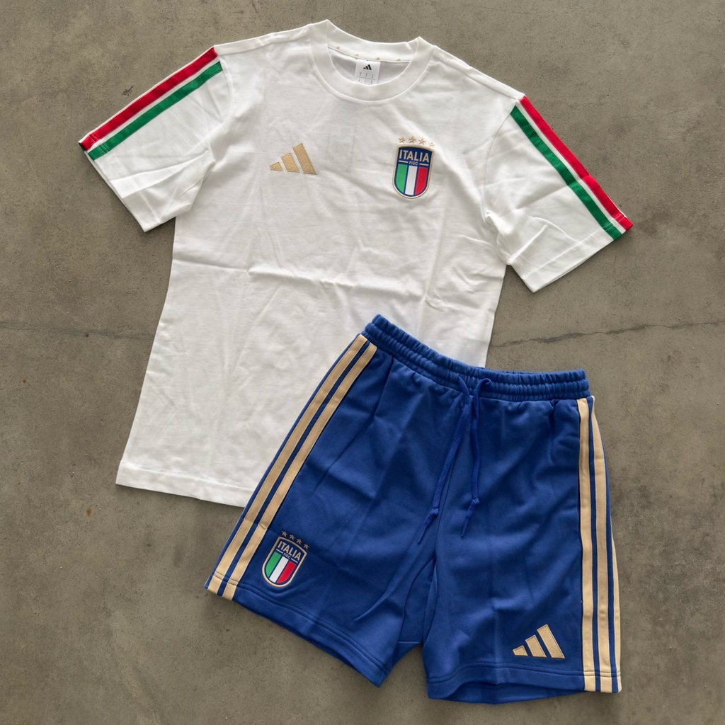 Outfit Adidas Italia Bianco/Azzurro