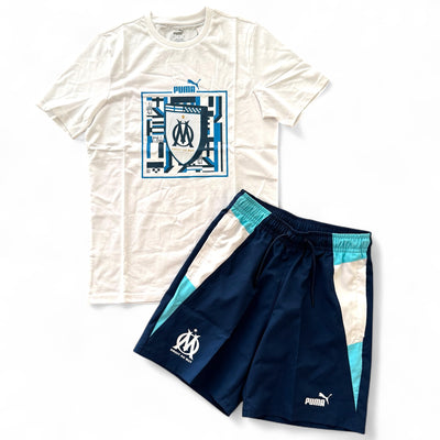 Outfit Puma Olympique Marsiglia Bianco/Azzurro