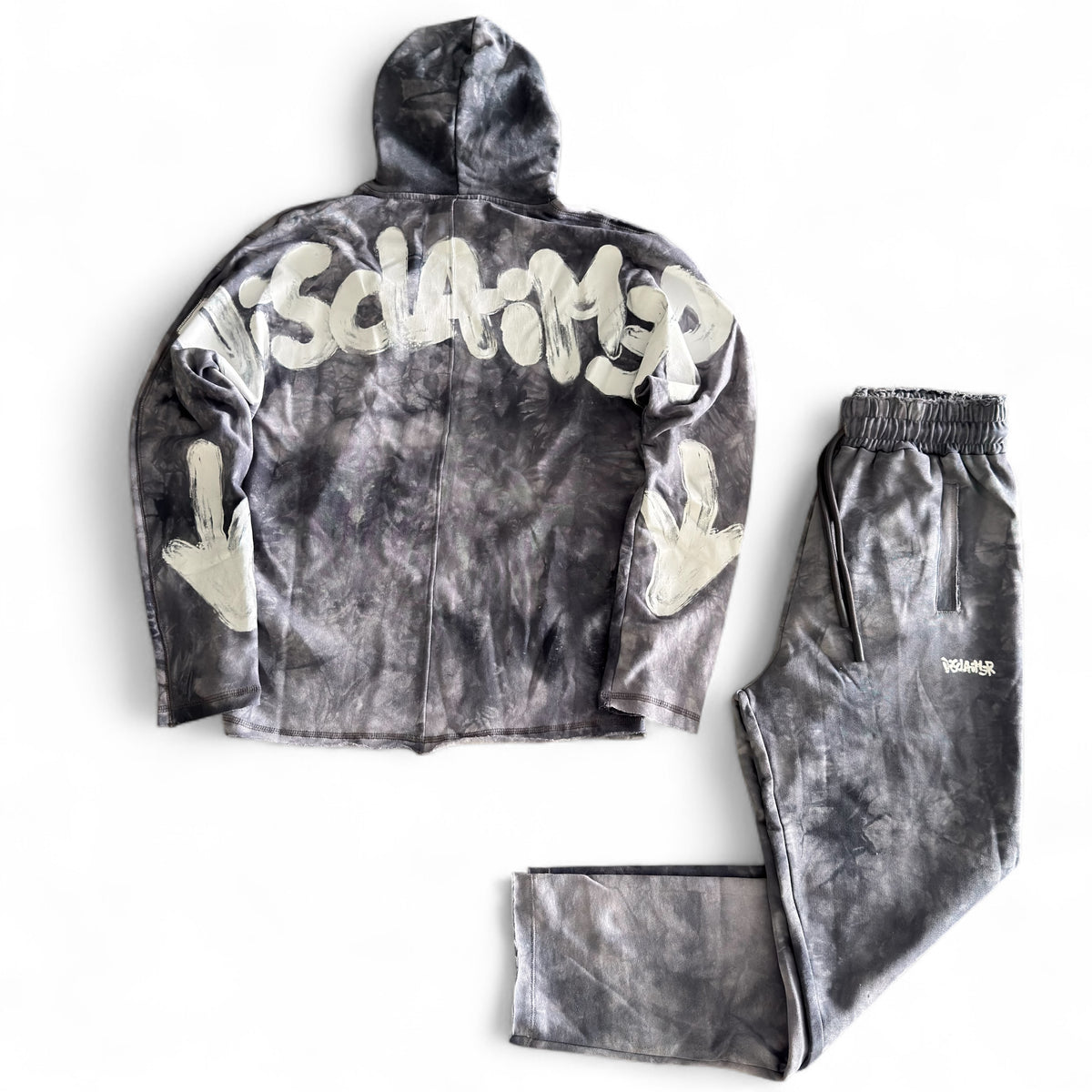 Tuta Disclaimer con Cappuccio Tie-Dye Piombo 2026