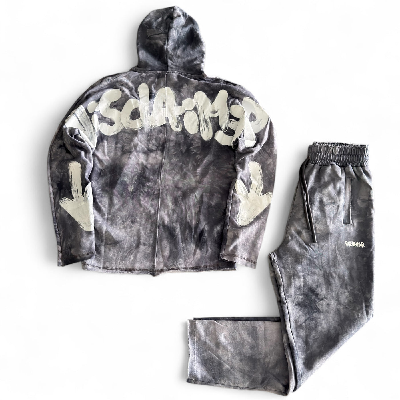 Tuta Disclaimer con Cappuccio Tie-Dye Piombo 2026