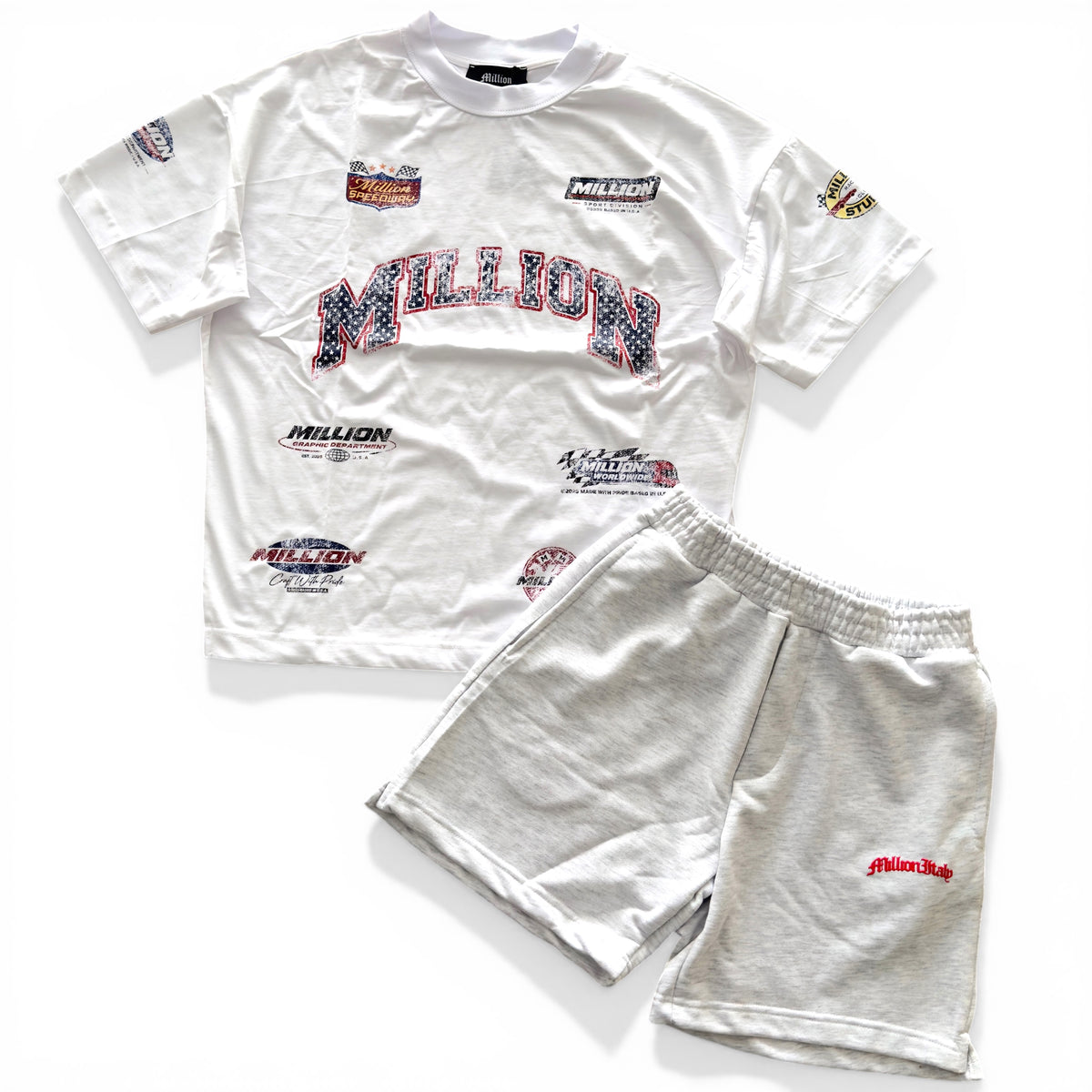 Outfit Million Racing Bianco/Grigio