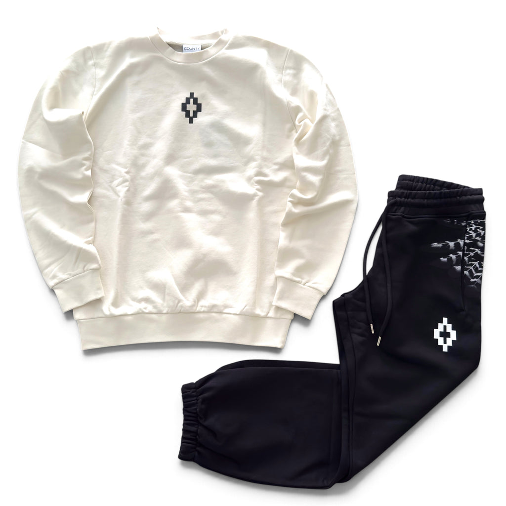 Tuta Marcelo Burlon 2027 Bianco/Nero 010