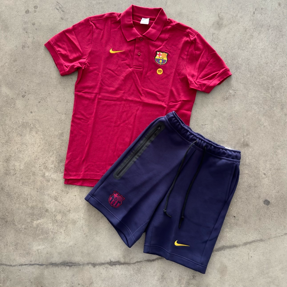 Outfit Nike Barcellona Polo Tech Rosso