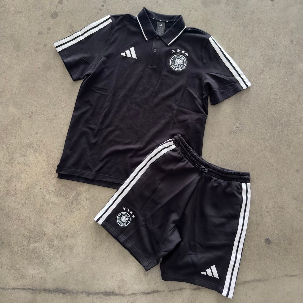 Outfit Adidas Germania Polo Nero