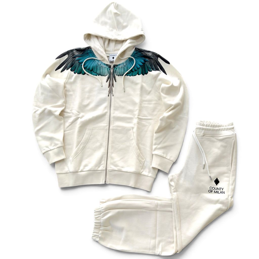Tuta Marcelo Burlon 2027 Bianco Zip 054
