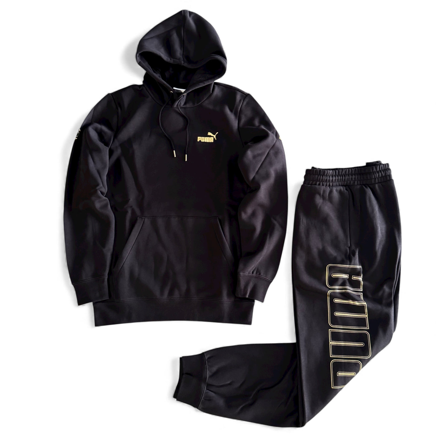 Tuta Puma Felpata Nero/Oro