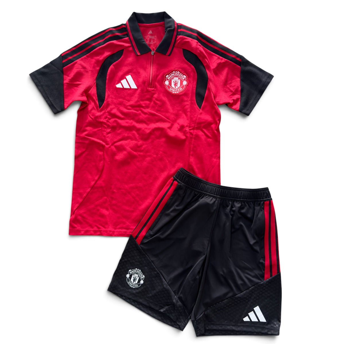 Outfit Adidas Manchester United Rosso Mezza Zip