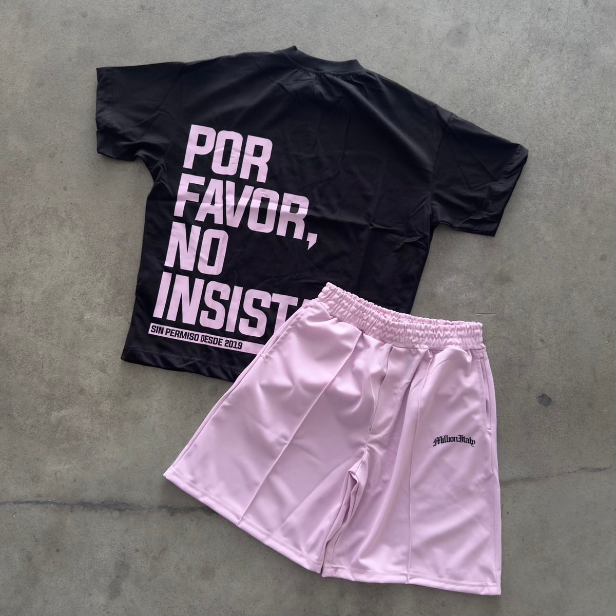 Outfit Million No Insistas Nero/Rosa