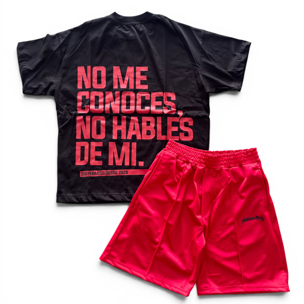 Outfit Million No Hables Nero/Rosso