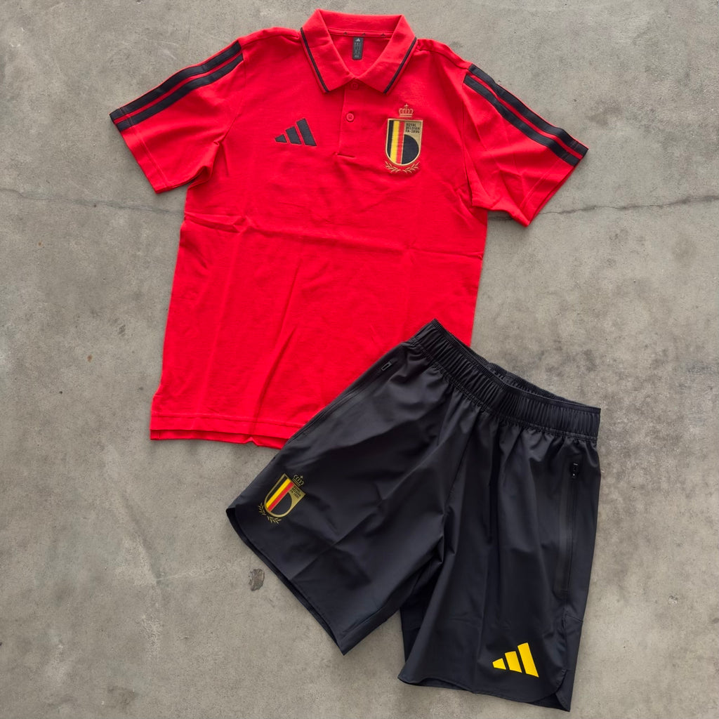 Outfit Adidas Belgio Polo Rosso