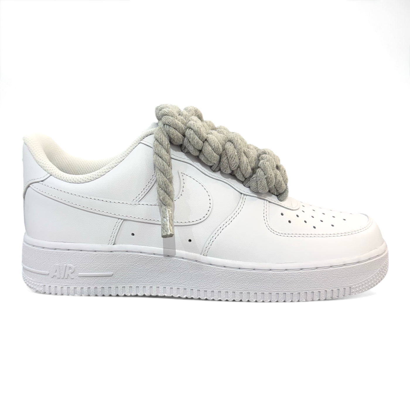 Air Force 1 '07 Low Bianco Lacci Corda Grigio