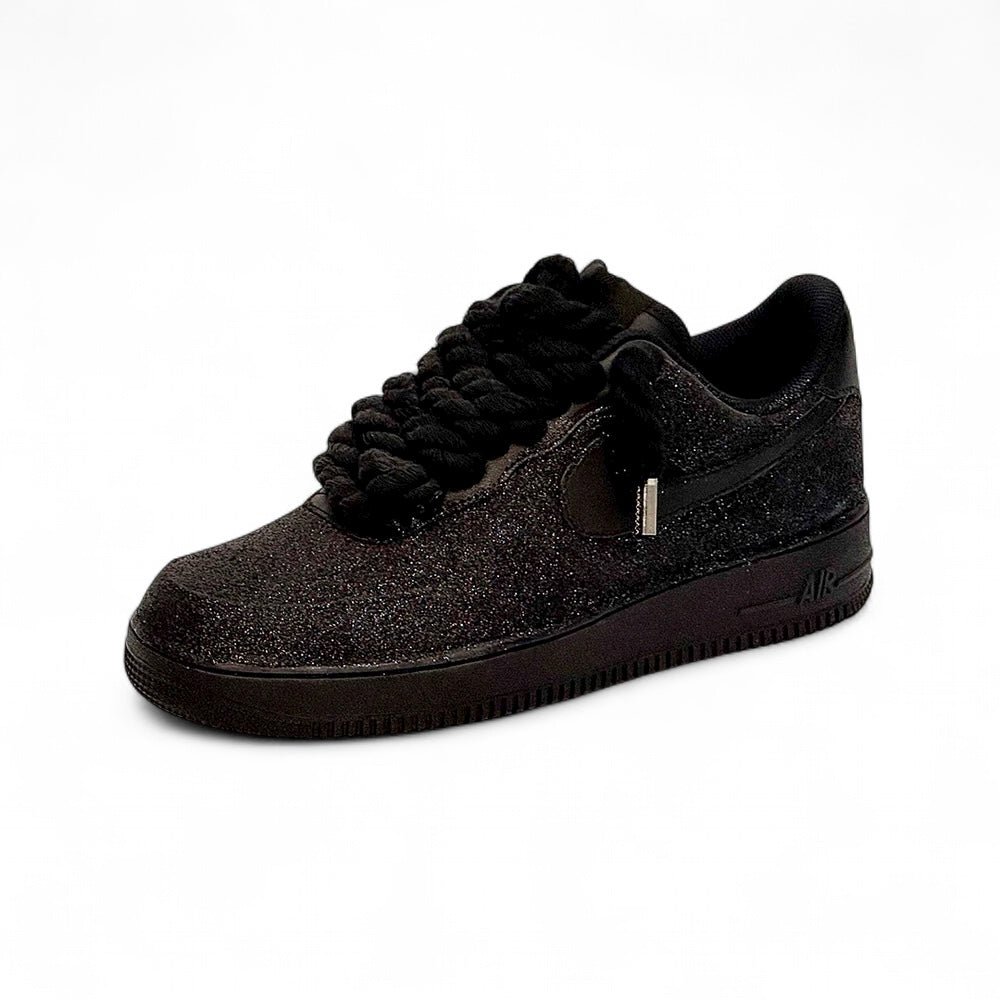Air Force 1 '07 Low Nero Glitter Rope Laces