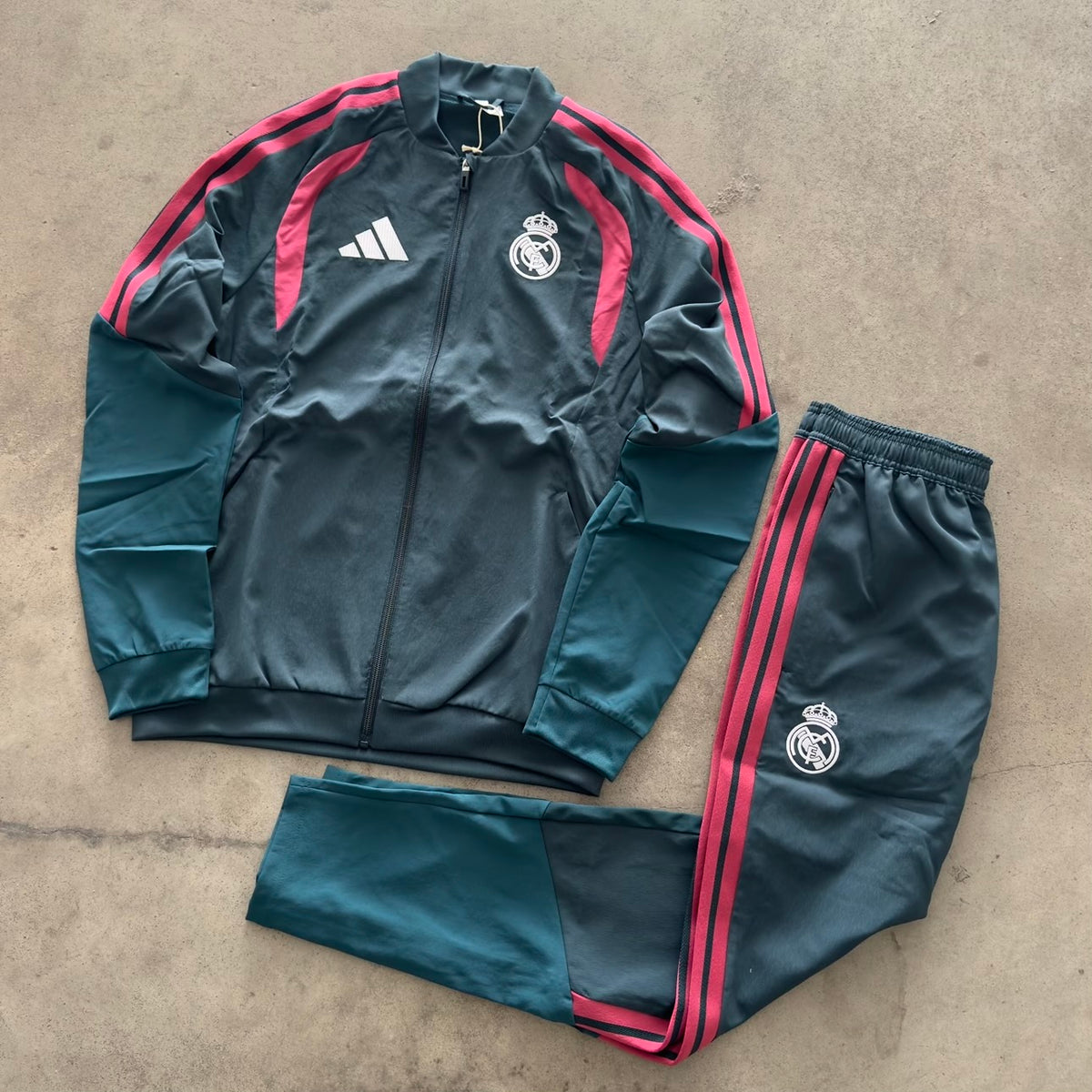 Tuta Adidas Real Madrid Verde/Rosa