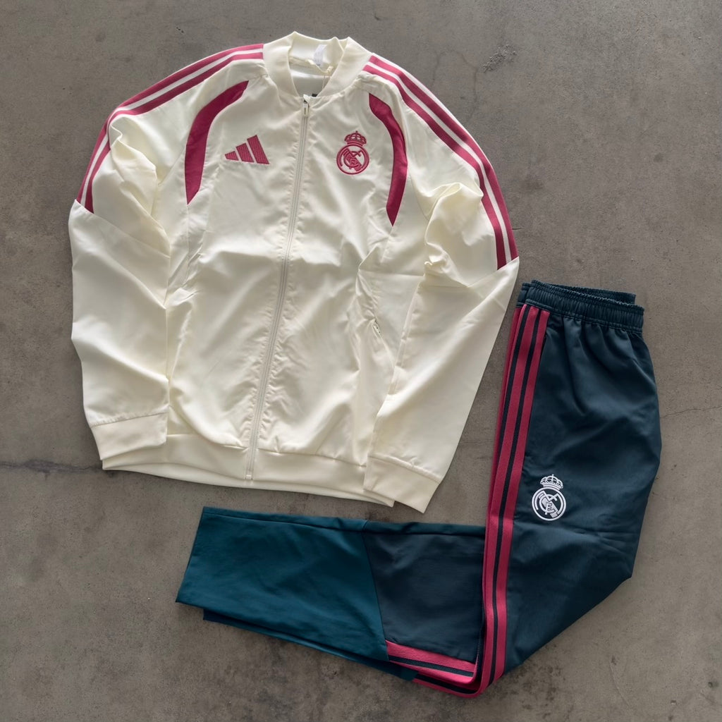Tuta Adidas Real Madrid Microfibra Panna/Rosa