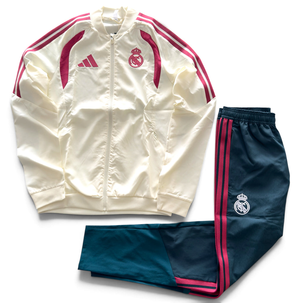 Tuta Adidas Real Madrid Microfibra Panna/Rosa