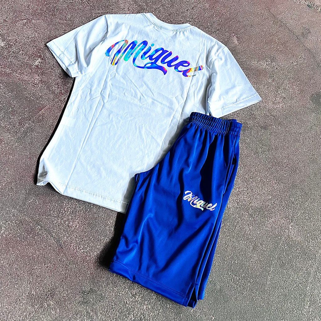 Outfit Miguel Ologramma Bianco/Royal