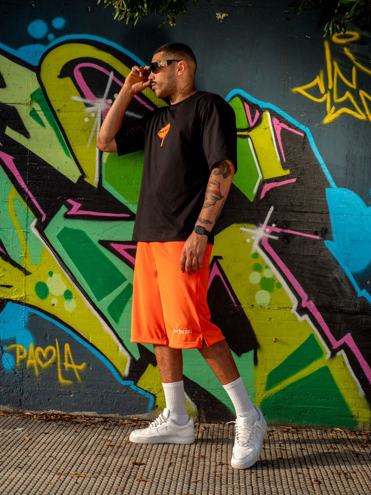 Outfit FuckYourLife San Francisco Nero/Arancio