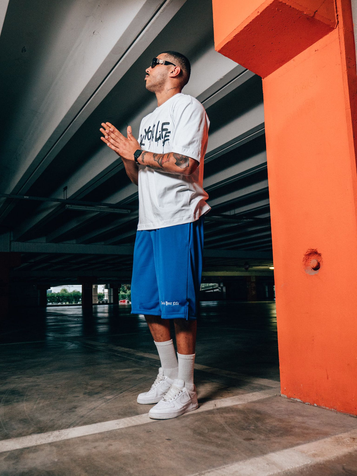 Outfit FuckYourLife London Bianco/Royal