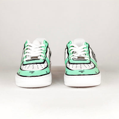 Air Force 1 Cartoon Mint Swoosh Black